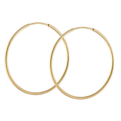 medium yellow gold perfect endless hoop earrings