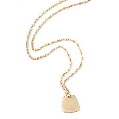 yellow gold trapezoid necklace