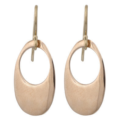 open oval drop earrings