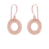mini open circle drop earrings