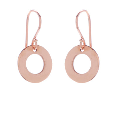 mini open circle drop earrings