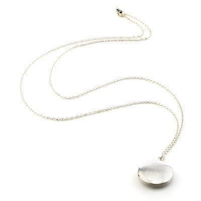 sterling silver large locket necklace