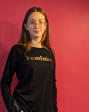 feminist tee shirt, long sleeve